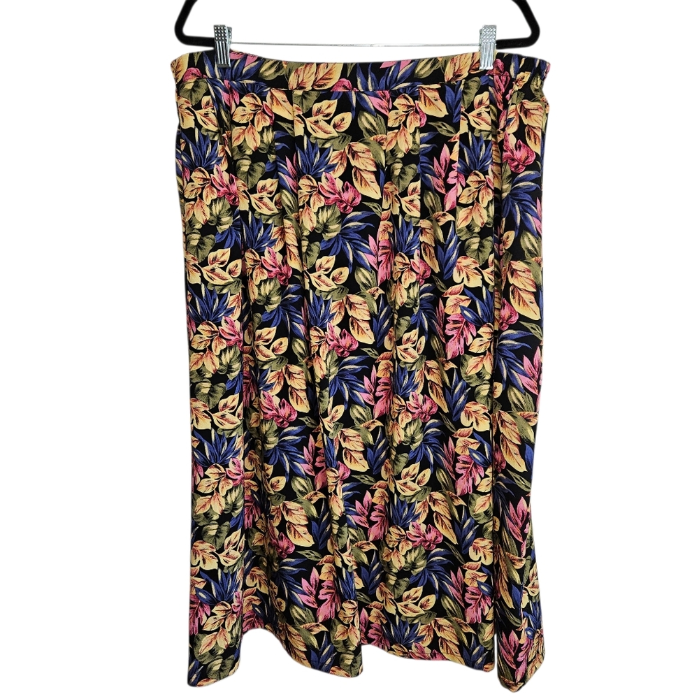 Vintage Skirt 1X Sag Harbor Woman Long Midi Floral Cottage Core Prairie 90s Boho